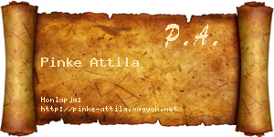 Pinke Attila névjegykártya