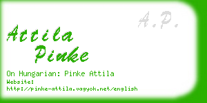 attila pinke business card